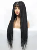 Wig wholesale net red explosion fire 4x4 lace thin braid head cover LACE Braids wig