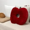 Yastık Ins Peluş Peluş Doldurulmuş Yastık Elma Şekli At Dekoratif Sandalye Kanepe Ofis Geri Çocuk Hediye Ev Dekor