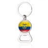 2 i 1 fotbollsflasköppnare Keychain Qatar World Cup Flag Mini Easy Can Opener Beer Ring Wine Jar Openers JNB16636