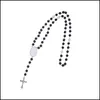 Pendentifs 4 Couleurs Collier De Sublimation Pendentif De Transfert De Chaleur Chapelet Perle Croix Jésus Pendentifs En Métal Drop Delivery 2022 Maison Jardin A Dhl7T