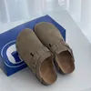 Slippers Designer birks boston clog Sandal slipper arizona gizeh men women suede cow leather slides half slippers slip on Slider Running design 7410ESS