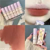 Lip Gloss CIOV Purple Tube Mud Matte Lipstick Non-stick Cup Glaze Soft Lasting Waterproof Red-brown Tint Pigment Makeup