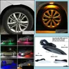 Altri accessori esterni Nuova ruota per auto Sopracciglio Luce Decorazione esterna 4X1Set 1224V Bianco/Nero/Argento Consegna goccia 2022 Cellulari Dhyb4