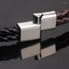 Braccialetti con ciondoli Bracciale con gioielli personalizzati intrecciati a mano da uomo alla moda