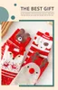 Coffret cadeau chaussettes en coton pour fille de noël, chaud en hiver, manches moyennes, dessin animé mignon, élan