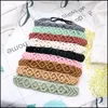 Headbands Cotton Creative Headbands New Fashion Synthetic Braided Hairband Elastic Twist Princess Hair Accessories Drop Delivery 202 Dhjau