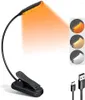 Table Lamps C2 Amber Book Light Lightweight Rechargeable 3 Modes Readers 9LED Kids Reading In Bed Clip-on Eye Care Warm Up