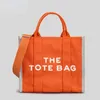 Alfabetet Canvas stor kapacitet Portable Tote Bag Simple Messenger Single Shoulder Bag Trend Canvas Bento Bag 220801