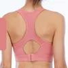 Reggiseno fitness per abbigliamento da yoga Taglie forti Donna Sport Crop Top Gilet stretto Senza anello in acciaio La rete è traspirante Il pettorale è fissato da una fibbia