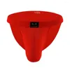 Underpants Breathable Sexy Triangle Underwear Nylon Men's Briefs Solid Color Mid-Waist U Convex Pouch Men