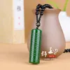 Pendentif Colliers Hetian Jade Prajna Paramita Coeur Sutra Hommes et Femmes Jasper Épinards Collier Vert Pierre Originale