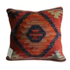 Kussen Southern Star Kilim Manual Weave Pure Wool Red Blue Classic Geometry Patroon Continu System