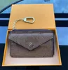 TOP Designer Fashion Womens Mini Zippy Organizer Wallet Coin Purse Bag Belt Charm Key Pouch Pochette Accessoires With box