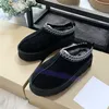 Pantofole con box tazz pelle scamosciata shearling uomo donna diapositive piattaforma calda castagna nera moda uomo sandali australia scarpe sneakers firmate US 3-12