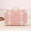 Suitcases Vintage Floral PU Rolling Luggage Sets 13 inch Women Cute Trolley Suitcase Travel Bag Carry Ons With Universal Wheels281200x