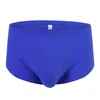 Underpants Mens Underwear Ice Silk Briefs Men Breathable Seamless Silkly Loose Sexy U Convex Pouch Male Panties Ropa Interior Hombre