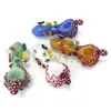 New design Smoking Accessories Pyrex Glass Pipe 3D hand pipes 4.9 Inch oil burner handmade with Dry Herb for water pipe