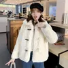 Kvinnors p￤ls 2022 Autumn Winter Premium Imitation Coat Women Kl￤der Temperament Trend Jacket Vit