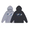 Sweats à capuche grande taille pour hommes TRAPSTAR Bleu-Blanc Serviette Sweat à capuche brodé Couleur Noir Gris Sweatshirts Survêtement broderie Imprimé Sportswear Chemises en polaire technique pour hommes