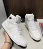 Luxury 22S/S Casual-Stylish Triangle Men Downtown Sneakers Scarpe bianche in pelle bianca High Top Sport District District Logo-Mbossi casual a piedi eu38-46 con scatola