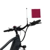 Peru bisiklet bayrağı 14x21cm polyester su geçirmez güvenlik bayrakları siyah plastik çubuk ve taban ile
