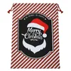 New Large Canvas Decorazioni natalizie Sacco di Babbo Natale 50x70cm Borsa Kids Xmas Red Present Bag Decorazione della casa Renna RRC165