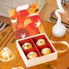 GREST STOBAG 5PCS Kraft Paper Cupcake Boxes de ovo Gema Crocp Bolo Pudding Baking Paking para Festival de Aniversário de Casamento de Padaria