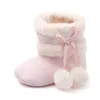 Premiers marcheurs hiver neige bébé bottes chaud peluches balles intérieur coton doux semelle en caoutchouc infantile né enfant en bas âge chaussures Botas De