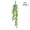 Decorative Flowers Artificial Hanging Rattan Plants Green Eucalyptus Branch Synthetic Grass Bunch Wedding Garden El Home Decoration