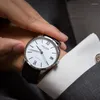Mu￱ecos de pulsera AGELOCER Mens Mec￡nicos Relojes Reserva impermeable Reserva de energ￭a de 80 horas Reloj Hombre de cuero Reloj