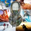 Cykelm￶ssor Vinter Varma huva Balaclava Hat Scarf Neck -t￤ckutrustning f￶r utomhussportkl￤ttringskid￥kning P6B8