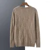 Herentruien Hoogwaardige 2022 Autumn Cashmere Winter Fashion kleding Heren Dikkeling Solid Color O-Neck Men Pullover