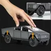 Diecast Model 1 24 Tesla Cyber​​truck Pickup Alloy Truck Dicasts Metal Toy Off Road Vehicles Sound and Light Childrens Gift221026290K