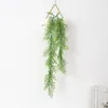 Decorative Flowers Artificial Hanging Rattan Plants Green Eucalyptus Branch Synthetic Grass Bunch Wedding Garden El Home Decoration