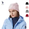 Beanie/Kafatası Kapakları ABD Polo Assn Sonbahar ve Kış Çiftleri Erkekler ve Kadınlar İçin Yün Örme Şapkalar Günlük Vahşi Sıcak Şapkalar Modeli Ebeveyn-Çocuk Şapkaları T221020