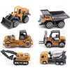 Diecast Model Cars 6Pcs Alloy Construction Engineering Vehicle Toys Excavator Heavy Transport Truck Engineering Mixer Set