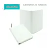 US Warehouse Sublimation Blanks Notepads A5 White Journal Notebooks Pu Leather Covered Heat Transfer Notes Books مع أشرطة لاصقة أوراق داخلية