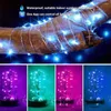 Str￤ngar 10/20m USB LED Copper Wire String Fairy Lights Bluetooth App Control With Music Mode Christmas Garland Light