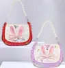 Kids Purse Mini Cartoon Pearl Handtassen baby kinderen crossbody schoudertas pakketten