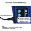 Зимний Bluetooth-совместимый наушники USB Перезаряжаемая музыкальная гарнитура теплое вязание шапочка для шляпы беспроводные спортивные наушники