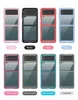 Coques de téléphone hybrides transparentes de qualité supérieure pour Samsung Galaxy Z Flip 4 3 Z Fold 4 3 5G Espace transparent Boutons de placage antichoc Couvre Shell
