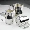 Caffettiere Brocca per schiumare il latte Brocca professionale in acciaio inossidabile Barista Espresso Tazza a vapore Beccuccio lungo arrotondato 350550750ml 221025