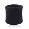 Handledsstöd 1Pair Cotton Fiber Soft Bands Sweatbands Sports Brace Wrap Sweat Wristband Tennis Squash Badminton Gym