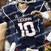 Custom UConn Huskies College Football Jerseys 11 Jack Zergiotis Steven Kra