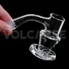 Blender Banger Tam Kaynak Kuvars Banger 20mm OD Eğimli Kenar Üst Kova 10mm 14mm Erkek 18mm Kadın Sigara Dab Rig Cam Su Bong