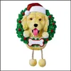 Julekorationer härliga hundar DIY Namn Mes Pendant Christmas Ornament Pvc Pet Dog New Tree Ornament FY4894 T1011 Drop Delivery DHVYP