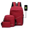 3-częściowy laptop męski Wodoodporne wodoodporne torba z podróży biznesowej Bag Plecak 22080023