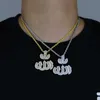 New Arrived Letter Allah Pendant with Cuban Chain Paved Full Cz Stone for Women Men Necklace Jewelry Drop Ship2484860