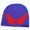 Boinas Desenhos Animados Aranha Gorros Bordados Chapéu Homens Inverno Outono Quente Gorro De Malha Boné De Lã Macia Skullies Bonés Meninos Presentes