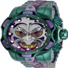 138 Rezerv Modeli - 26790 DC COMICS Joker Venom Sınırlı Edition Swiss Quartz Watch Chronograp Silikon Kemer Kuvars Saatler2751